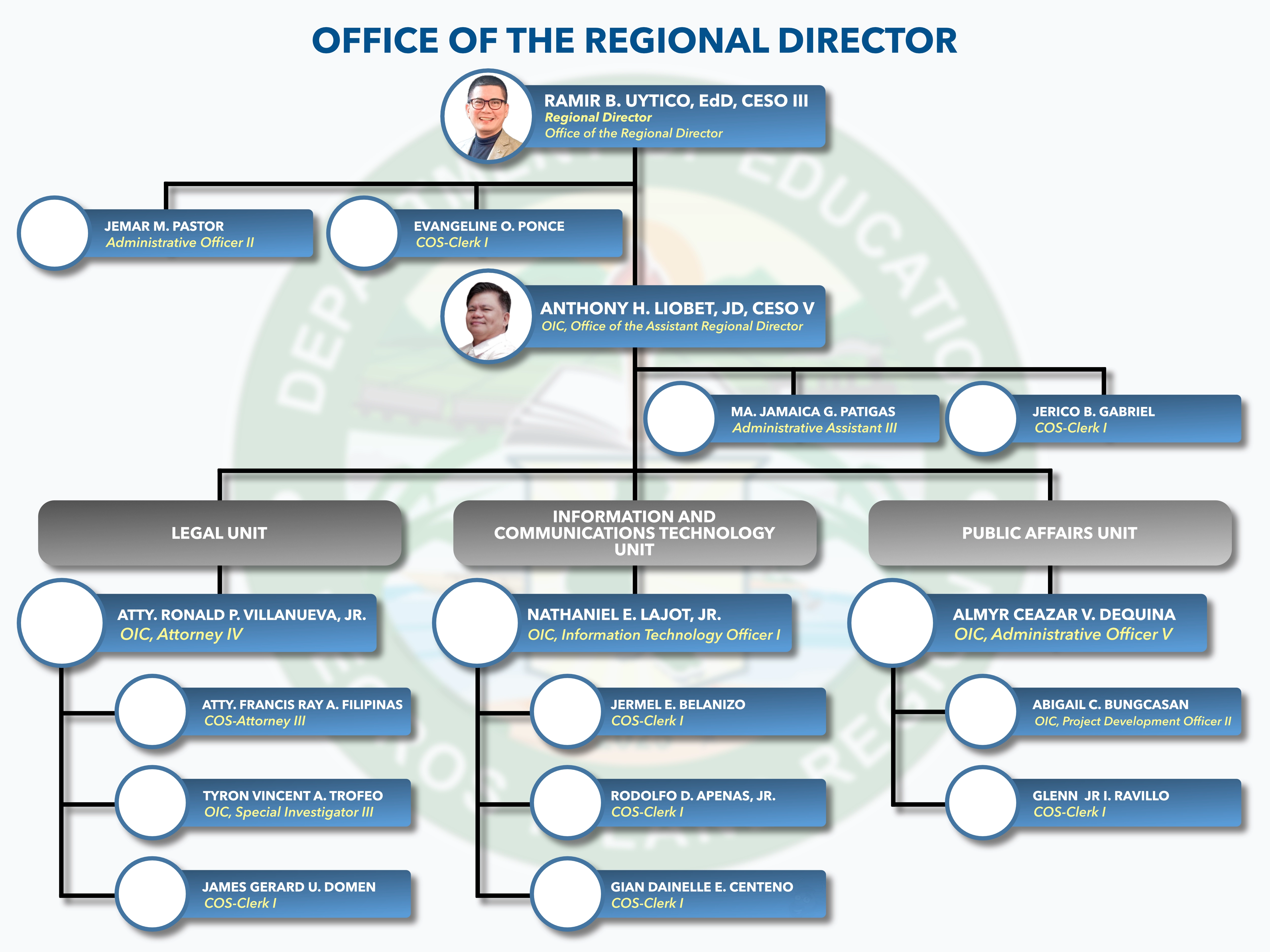 Office of the Regional Director Organizational Tree